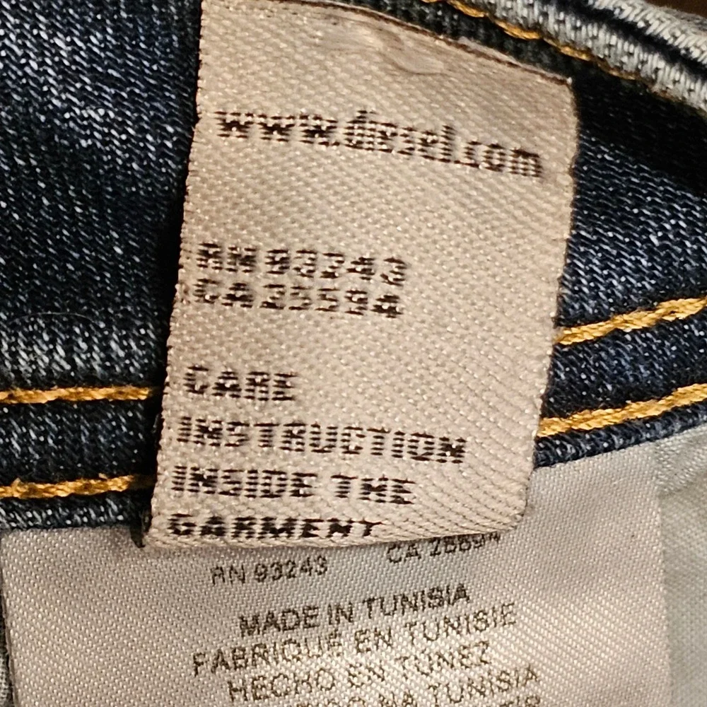 Diesel Zatiny Bootcut Jeans Mens W34 L32 Blue Medium Wash Stretch 09A80‎